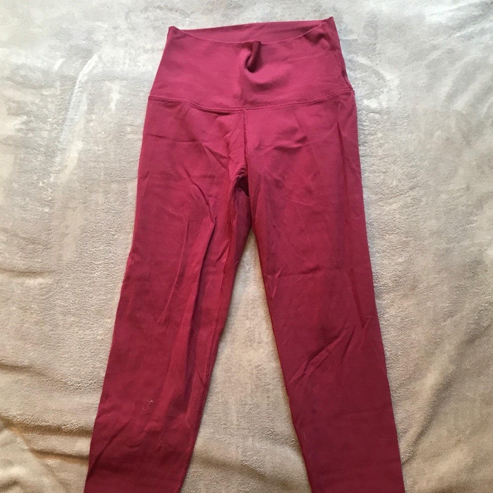 Aerie dark red leggings size small